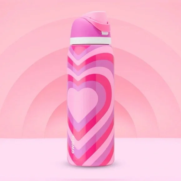 Owala I <3 U Valentines Day 40oz Pink Freesip Water Bottle - Picture 5 of 9